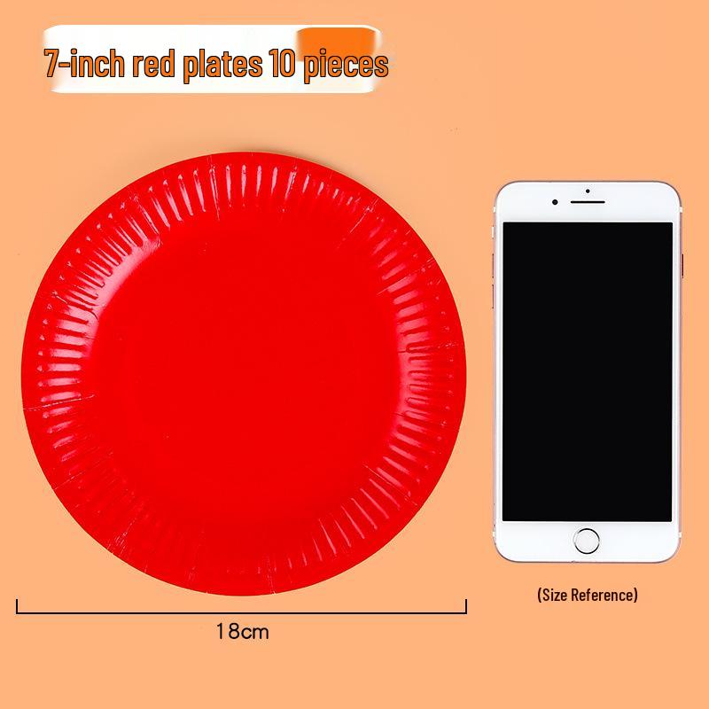 Colorful Disposable Paper Plates for Kindergarten Arts, Crafts, and Decor