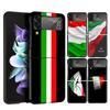 Italy Flag Cover Phone Case For Samsung Galaxy Z Flip 7 6 5 4 3 5G Flip7 Flip6 Flip5 Flip4 Flip3 Black Fundas Shell Galaxy Z Fli