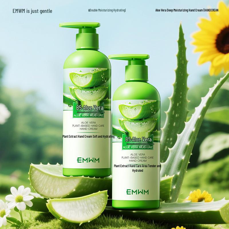 EMWM 300ml Aloe Vera Tief Feuchtigkeitsspendende Handcreme & Körperlotion - Originalprodukt