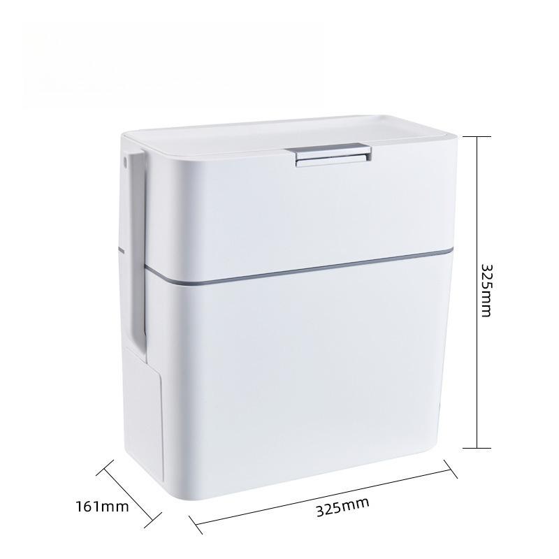 Bathroom Waste Bins Toilet Pressing Trash Can Large Capacity Waste Bin Modern Multifunctional Trash Can with Toilet Brush белый