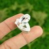 925 Sterling Silver Pear Natural Golden Rutile Multi Stone Daughter Ring Jewelry