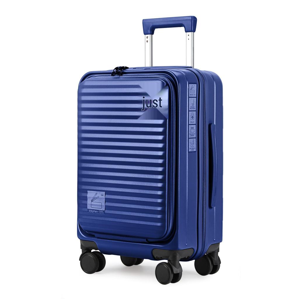 20-inch Front-Opening Trolley Suitcase with Universal Wheels and Password Lock
