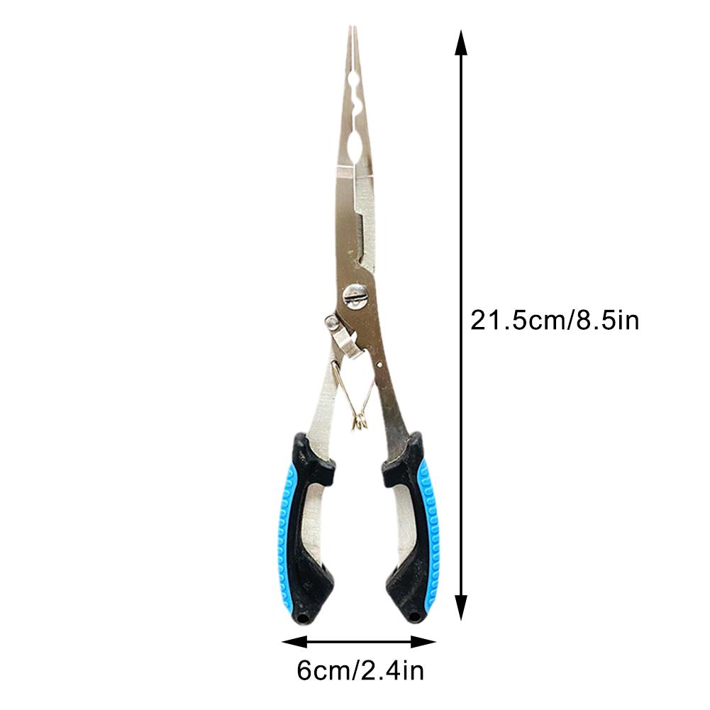 Long Fishing Pliers Scissor Gripper Stainless Steel Fish Crab Grabbing Tool Clamp Pike Trap Fishing Tackle Plier Gear Accessory