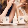 2PCS Fine Mesh Butterfly Bee Chain Tea Infuser Stainless Steel Tea Strainer Tea Filter Ball  Cooking