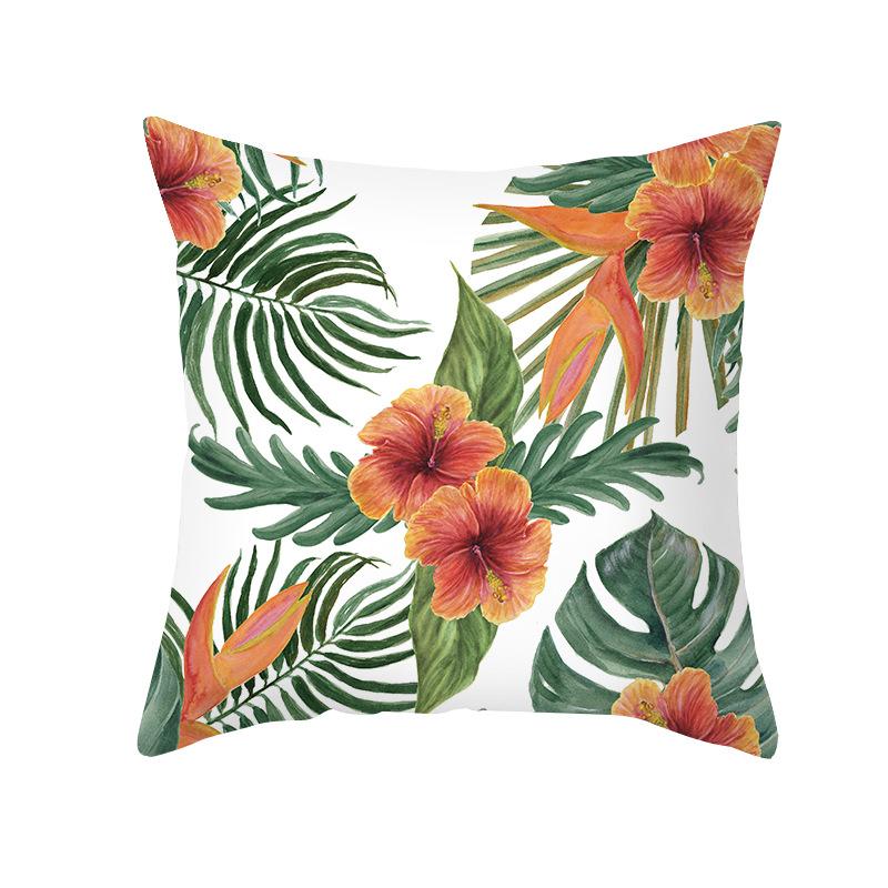 Ins Summer Green Plant Pillow Cover New Watercolor Pineapple Sofa Cushion Cover Home Supplies Pillow