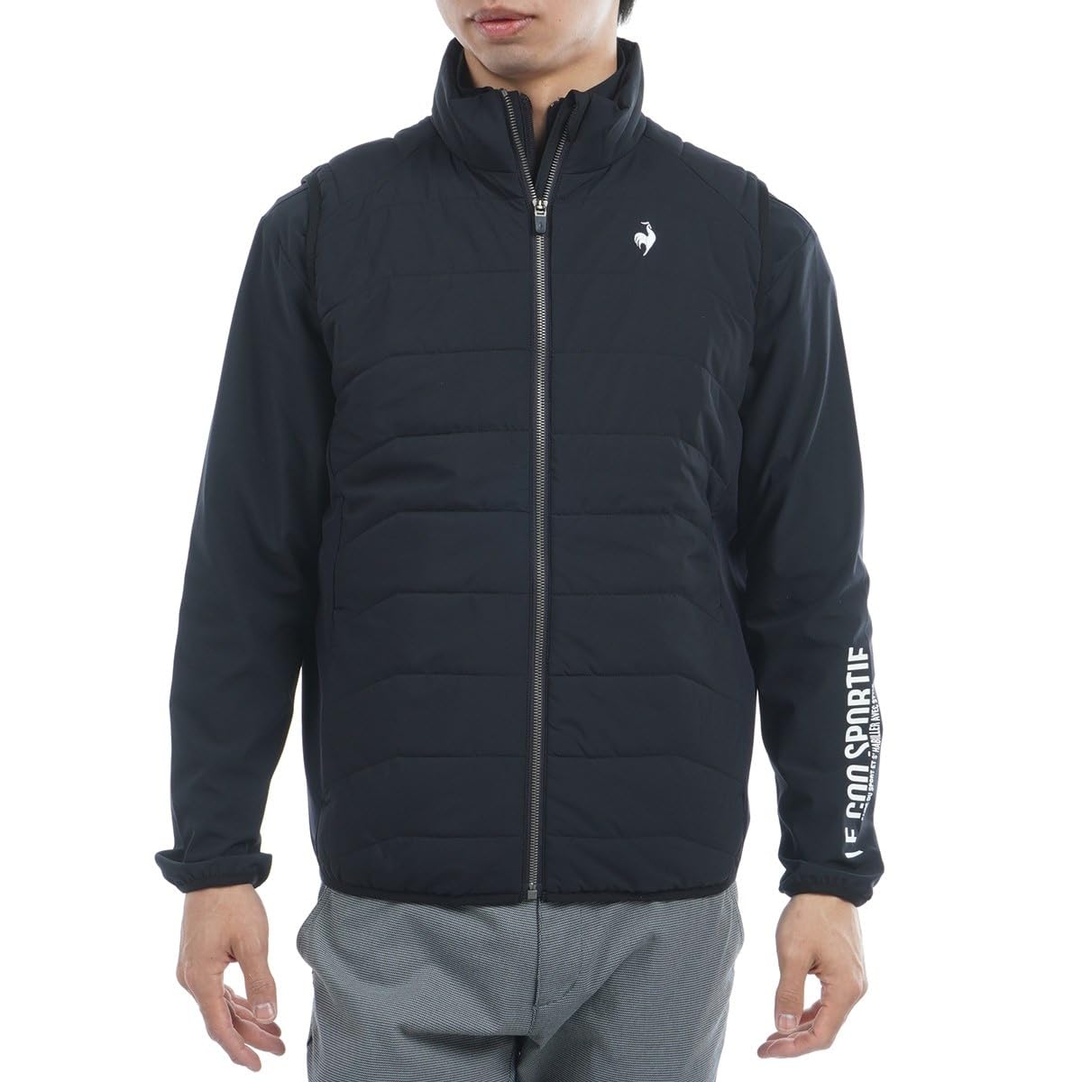 

Coq Sportif Blouson 3WAY Outer Filling Vest Water Repellent Windproof Stretch Golf LG4FWBQ1M NV00 [Le Golf] Men s (Navy)