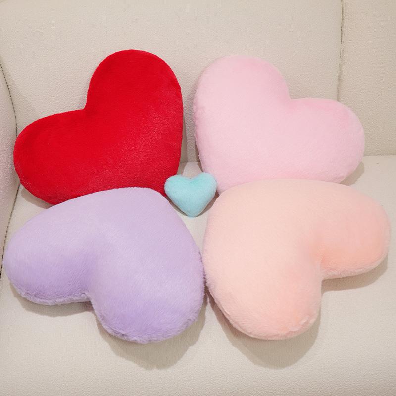 10/36CM Simulation Heart Shaped Plush Throw Pillow Soft Sofa Cushion Stuffed Plushie Toys Cute Small Pendant Valentine's Gifts
