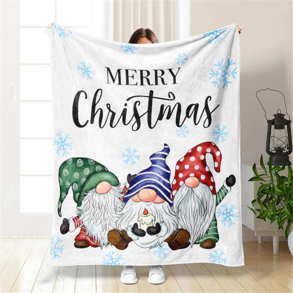 Santa Claus Blanket Christmas Theme Throw Blanket for Girls Boys Gift Super Soft Cozy Flannel Fuzzy Blanket for Couch Sofa Bed