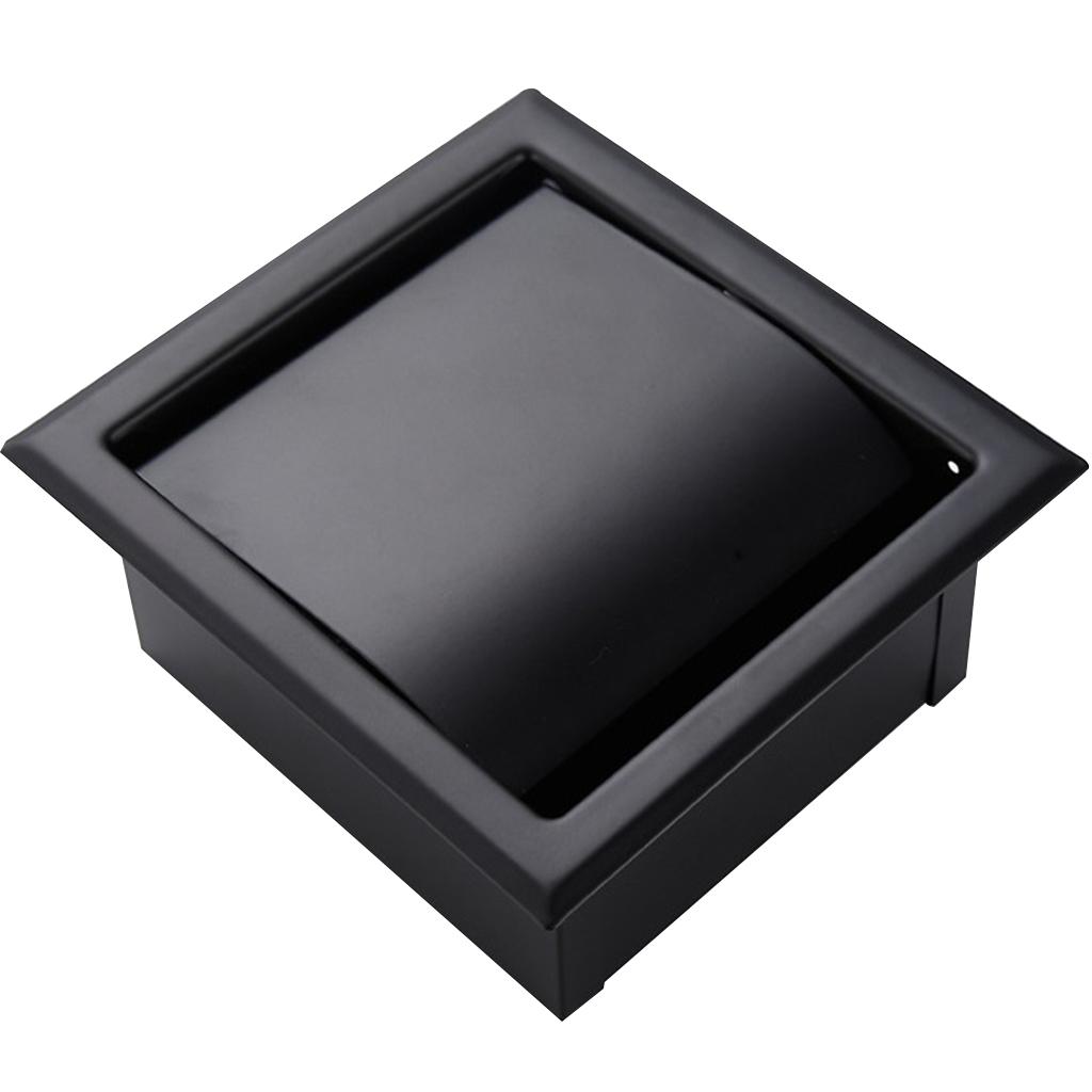 Waterproof Toilet Paper Dispenser Metal Toilet Paper Holder Wall Mounted Paper Tissue Holder with Baffle Rustproof 1