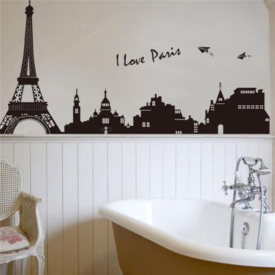 Romantic Wall Sticker Paris Eiffel Tower Decal Mural Vinyl Art DIY Home Decor