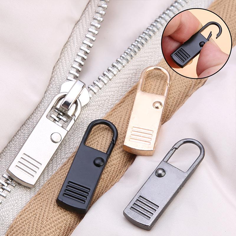 4pcs Removable Zip Puller, Jeans Backpack Jacket Clothes Shoes Boots Replacement Zip Accessories, Sewing Tools