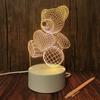 Heart Love Acrylic 3D Night Light USB DIY Kids Bedroom Night Lamp for Valentine's Day Decor Christmas Wedding Cute Gifts 2023