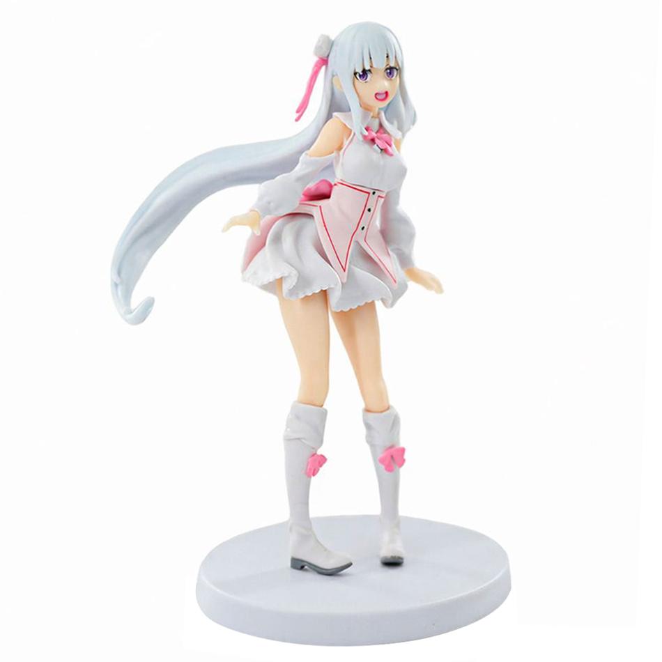 17cm Anime Re:Life In A Different World From Zero Kawaii Peripheral Emilia Memory Snow Magical Girl PVC Cartoon Model Toys Gifts