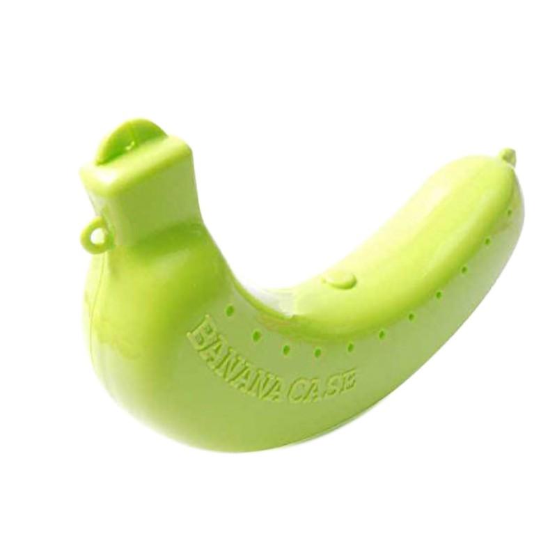 3pcs/set Travel Portable Plastic Cute Banana Protective Box Solid Color Fruit Storage Box Banana Holder