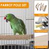 2-10Pcs Bird Perch Stand Wood Parrot Perch Toy Multi-role Training Play Stand Platform Practical Cage Accessories Bird Supplies