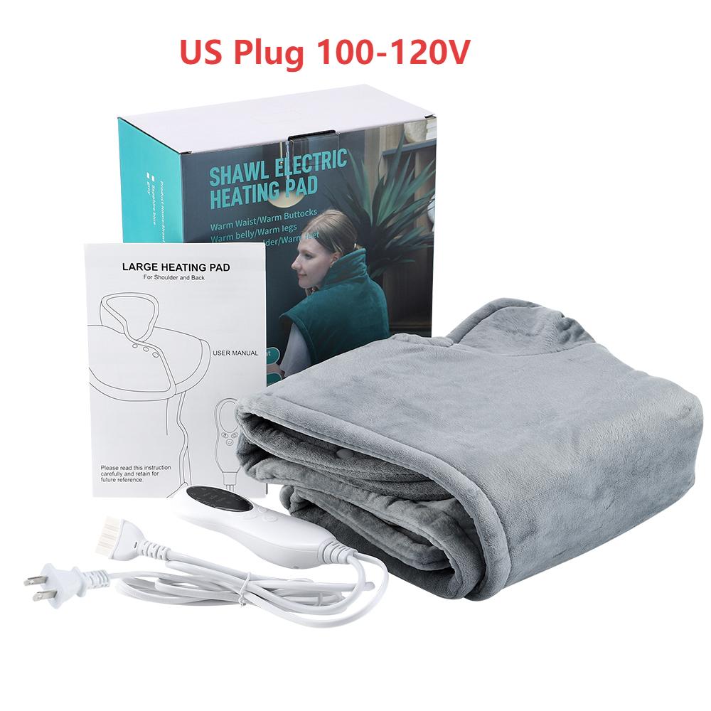 60*90cm Electric Heated Shawl 3 Level Hot Compress Constant Temperature Winter Neck Back Abdomen Leg Waist Keep Warm Home Office
