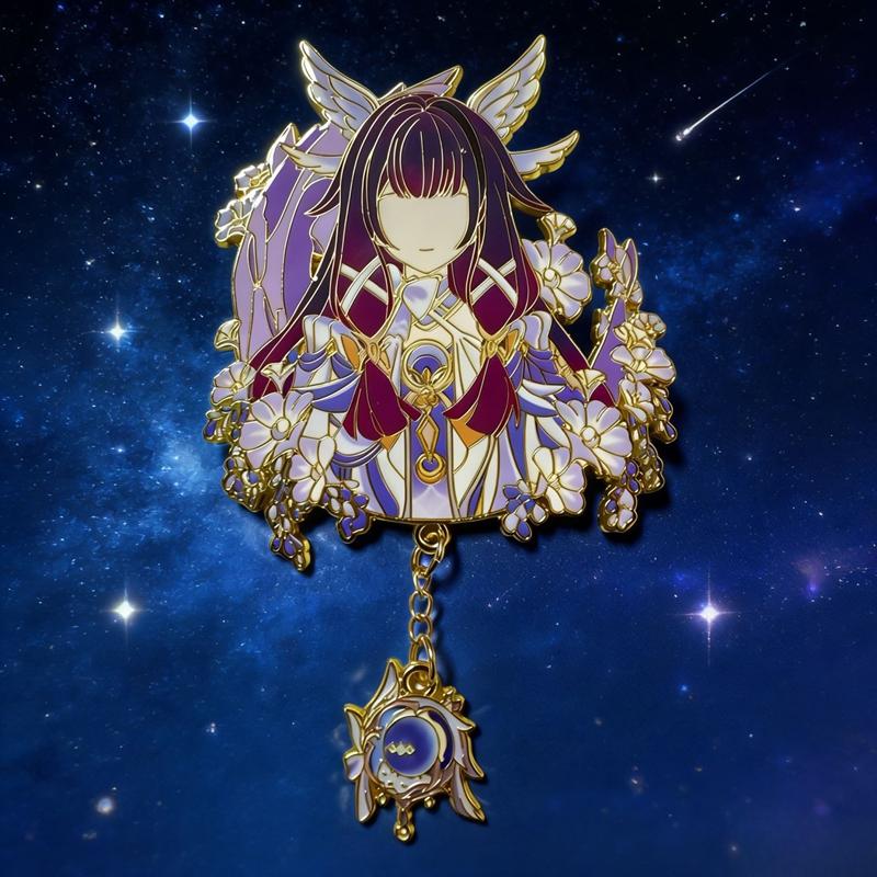 Genshin Impact Flins Columbina Badges Cosplay Metal Brooches Pins Honkai: Star Rail Cyrene Phainon Kawaii Brooches Fans Gift