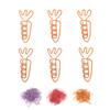 100Pcs Carrot Paper Clips Carrot Shape Strong Metal Anti Slip Rustproof Cute Paper Clips for Documen