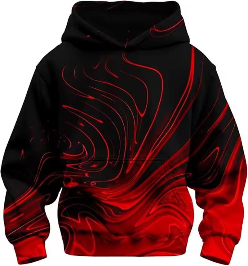 3D Abstract Bee Pattern Printed Men's Hoodie Loose Sweatshirt Harajuku Y2k Clothes Long Sleeve Pullover