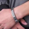 Alloy Material Fish Scale Bracelet Double Overlap Magnetic Buckle Bracelet  Male Accessories