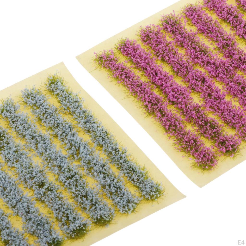 14 Strip Architecture Scale Model Static Grass Tufts Bushes Wargames Scenery