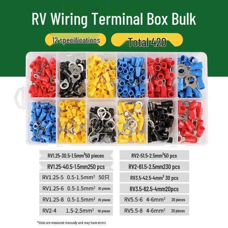 Tubular Needle Terminal Set: RV Crimp Pliers & SV/OT/UT Copper Lugs
