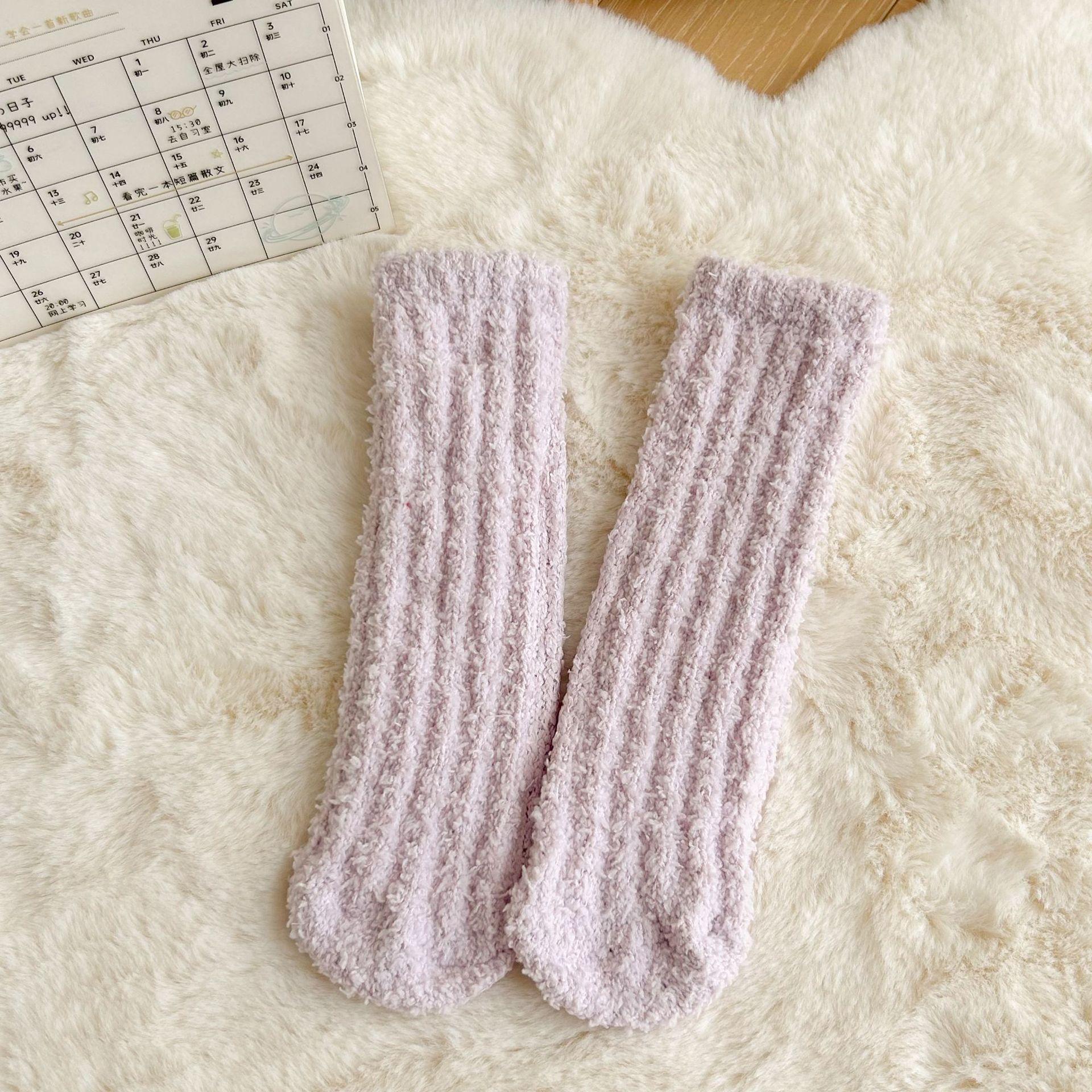 

Childrenn Winter Thermal Socks Winter Warm Home Soft Thickened Plus Velvet Sleeping Anti Slip Floor Slipper Sock Christmas Gift Unicode