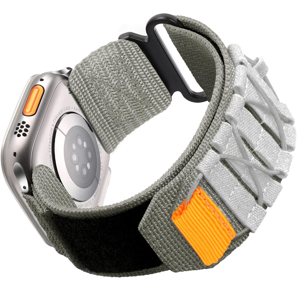 Uhrenarmband für Apple Watch Serie 10 Ultra 9 8 7 SE 6 5 4 3 2 1 46mm 49mm 45mm 44mm 42mm Gewebtes Nylon Klettband