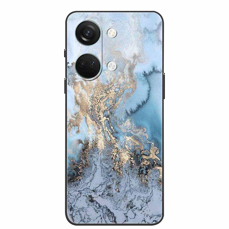 For One Plus Nord3 5G Case Silicone Painted Soft Protective Covers for OnePlus Nord 3 5G Phone Cases 1+ Nord3 TPU Coques Marble
