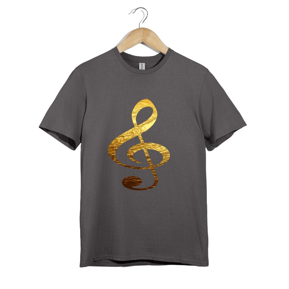 

Gold Treble Clef T Shirt Unisex Music Note Graphic Musician Gift Tee Music Lover 4XL