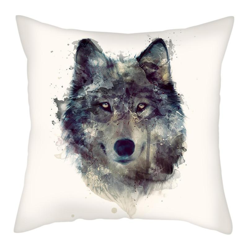 

Чехол для подушки с изображением дикого волка, наволочка с свирепым животным, наволочка с принтом, новинка для домашнего дивана, декоративная подушка