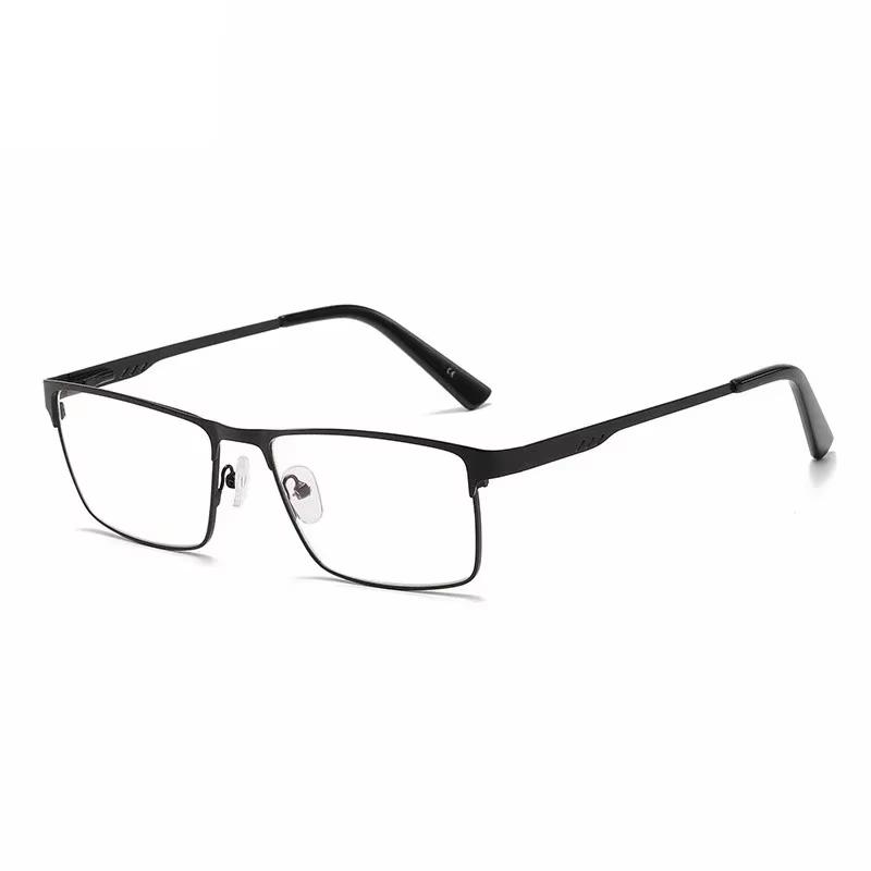 

Metal Presbyopia Glasses Men Square Large Frame Reading Spring Blue Light Blocking Eye Protection Eyeglasses +0.75+1+1.25+1.75+2 4.0