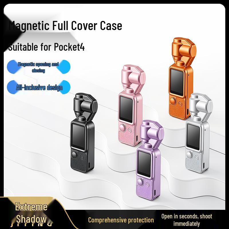 DJI Pocket 4/3 Magnetic Flip Case: Full Coverage Gimbal Protector for Sports Camera
