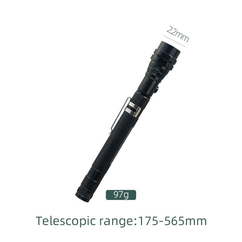1.5 lb Telescopic Magnetic Pickup Tool with Light, Strong Magnet, Extendable Round & Square Mirror, Auto Repair Flashlight Head