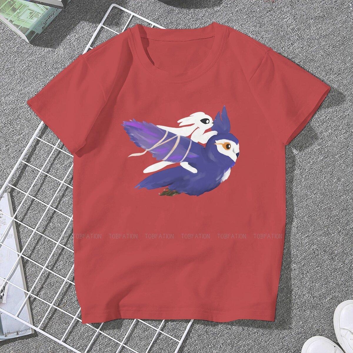 ZX Ku and Ori in flight Female Shirts Ori and The Blind Forest Vintage Women Tshirts Harajuku Casual Feminine Blusas S