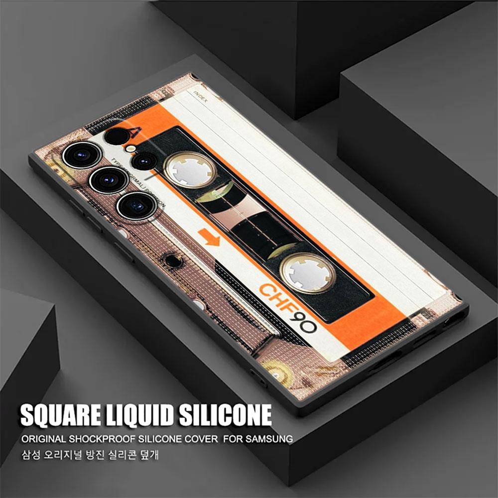 Cassette Music Tapes Circuit Board Camera S25Ultra Case For Samsung Galaxy S25 S24 S23 S20 S21 FE S22 Ultra S10 Plus Phone Cover