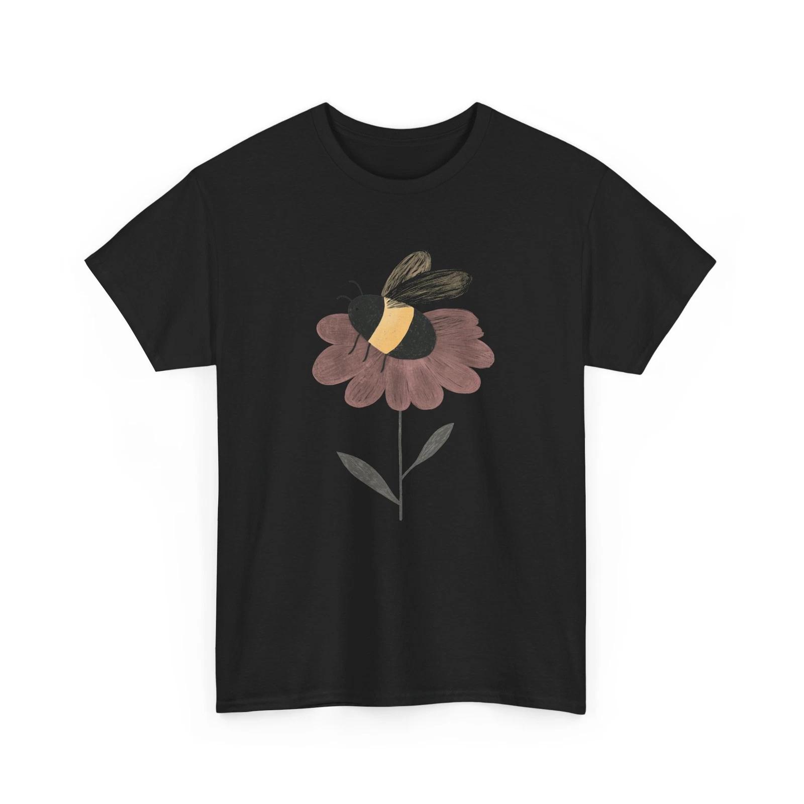 Bee T-Shirt | Save the Bees Shirt | Honeybee Tee | Bumble Bee Sitting on Flower L