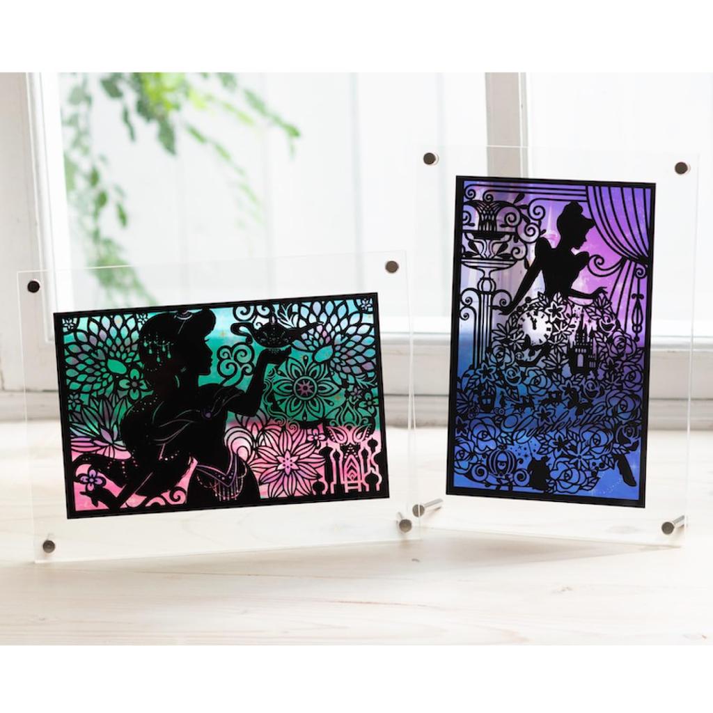 Gakken Healing Scratch Art for Adults Disney Princess Stained Glass Q750771