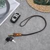 Leather Lanyard,Retro Leather Lanyards for ID Badges,Keys(13.8 In Neck Lanyard,Brown)