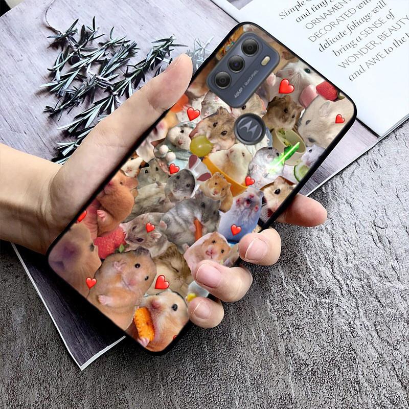 Cute Hamster Phone Case For Moto G84 G04 G22 G31 G32 G42 G52 G10 G20 G30 G60 G13 G14 G50 G100 G73 G23