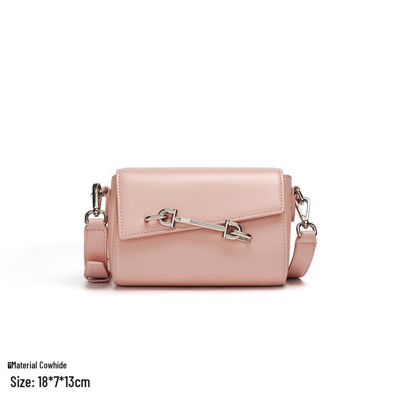 Spring 2024 Women's Genuine Leather Shoulder Crossbody Bag - Trendy Small Square Underarm Handbag