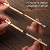 Artist Writing Metal Fountain Pen Handwriting Mini Pocket Pen Vintage Brass Pens  Stationery