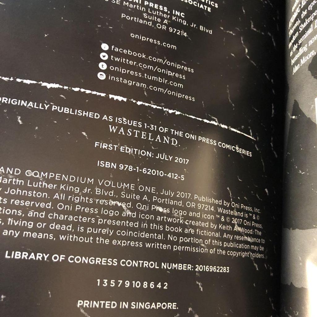 [USED] Wasteland Compendium 1 Antony Johnston