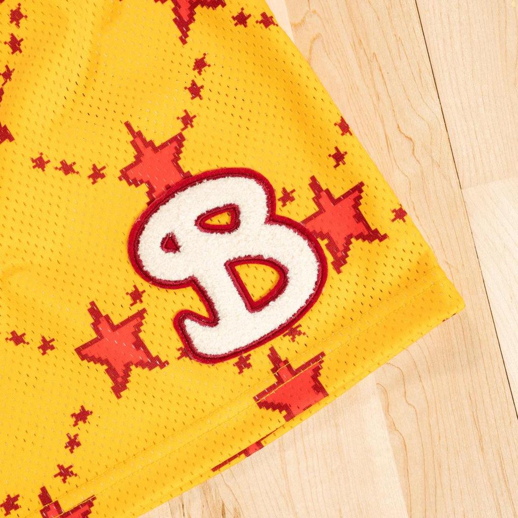 Pánské síťované šortky BKTSQD Star Series: Léto, Rychleschnoucí, Volný střih, Nadměrná velikost, Basketbal, Běh