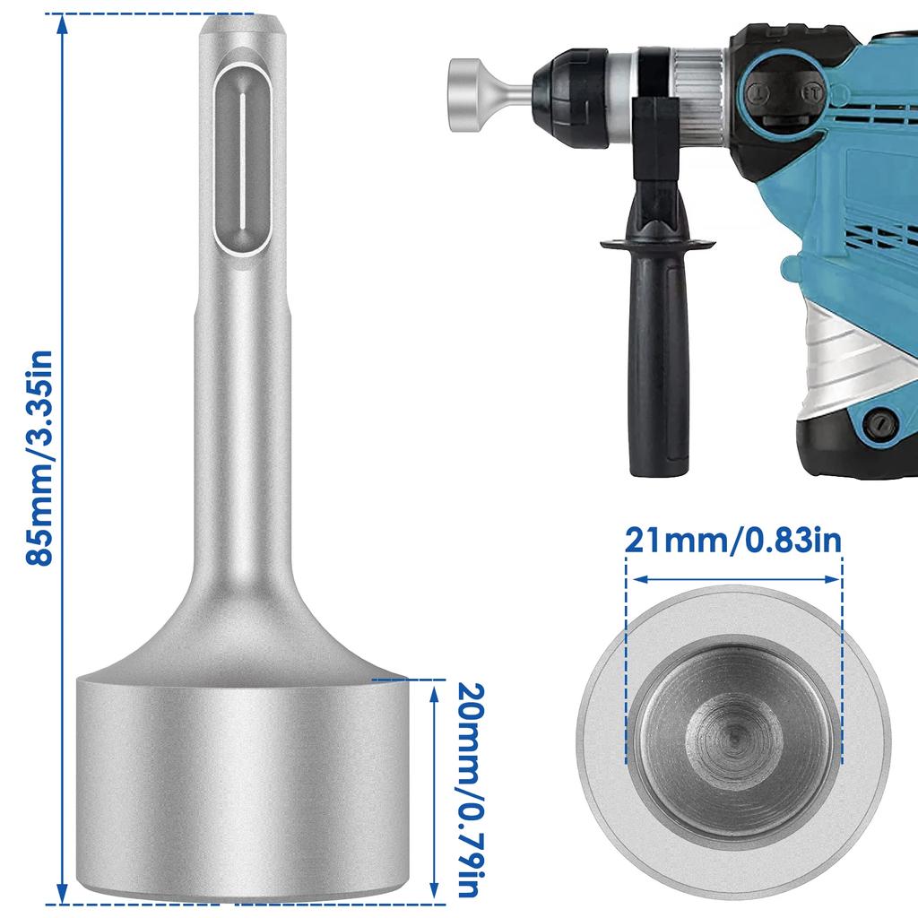 SDS Plus Ground Rod Driver Durable Hardened Steel SDS Plus Drill Earth Stake  Grounding Rod for All SDS Plus Rotary Hammer Drill