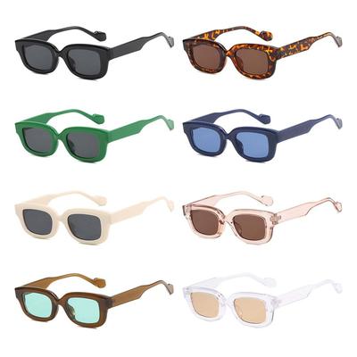 Ins Trending Square Sun Glasses for Women & Men Small Rectangle Sunglasses Retro Candy Colors Shades Eyewear UV400 Protection