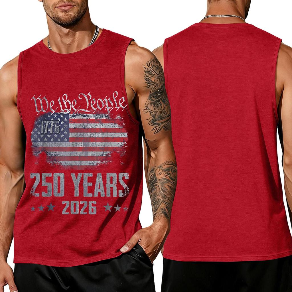 Men's Sleeveless Tank Top Loose Fit Casual Summer Vest Lightweight Breathable Fabric Comfortable Daily Wear