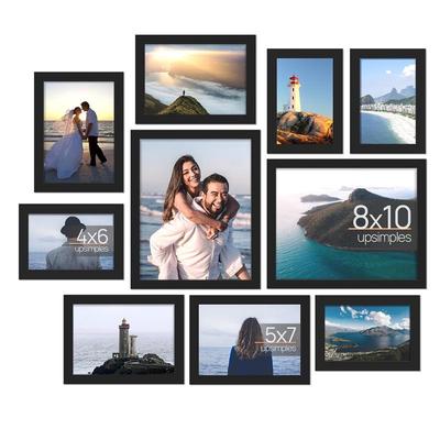 10-Piece Photo Frame Wall Set: 6-inch, 7-inch, 8-inch, 10-inch Frames
