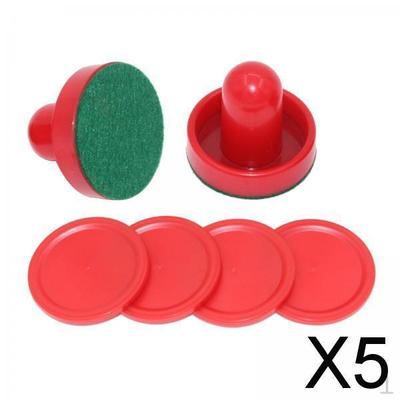 5x2PCS Plastic Air Hockey Pushers and 4PCS Pucks Replacement for Game Tables