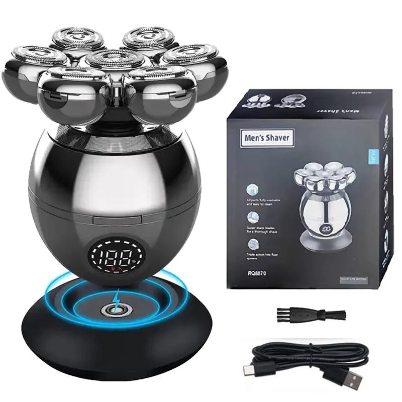 

Электробритва 5 в 1 для лысых мужчин 7D плавающая головка триммер для бороды машинка для стрижки IPX5 водонепроницаемая бритье USB беспроводная зарядка